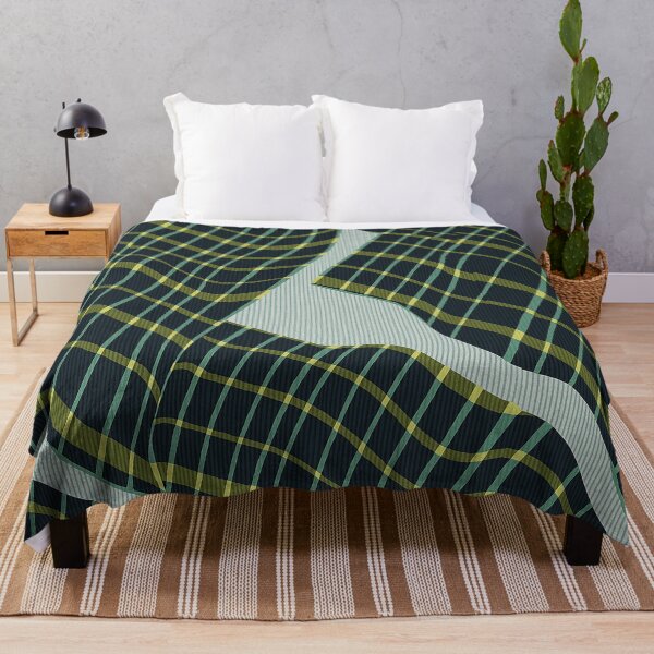 Item preview, Wavy Grid Distortion – Abstract Green Warp Pattern	 designed and sold by weirdfishes123.