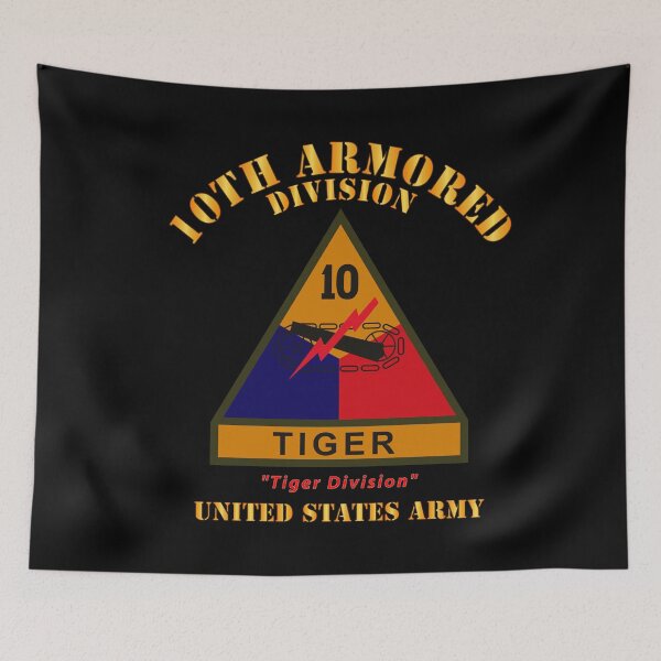 Item preview, Army - SSI - 10th Armored Division w Name Tape - Tiger Division - US Army X 300 designed and sold by Military Insignia Products.