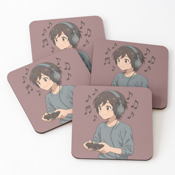 Item preview, Anime Gamer Boy with Headphones - Gaming Music Vibes designed and sold by Resonance Frequency.