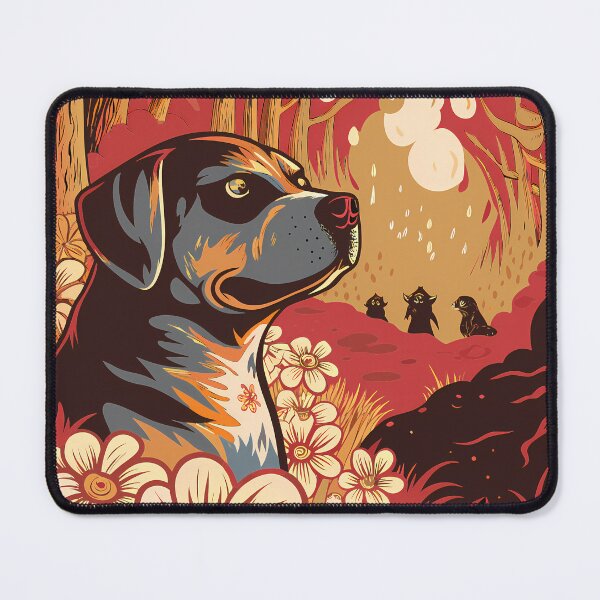 Item preview, Noble Dog in Autumnal Forest designed and sold by ART ATTACK ZONE.