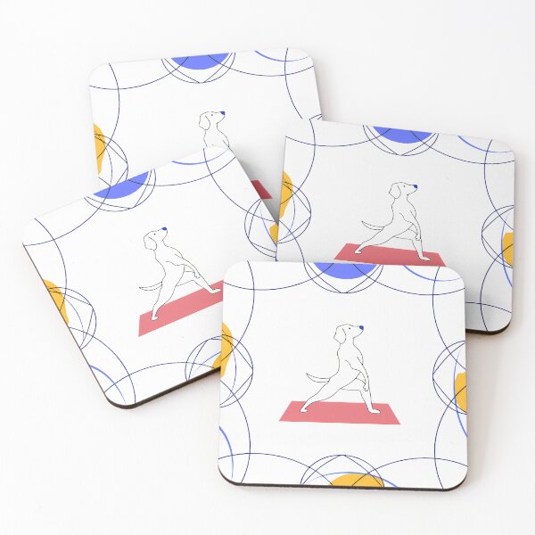 Item preview, Yoga Dog in Abstract Geometry designed and sold by ART ATTACK ZONE.