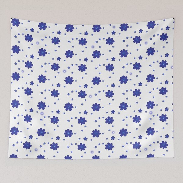 Item preview, Fairy Garden: Blue Flowers and Stars designed and sold by Elizarfa.