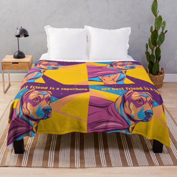 Item preview, Superhero Dog in Vibrant Colors designed and sold by ART ATTACK ZONE.