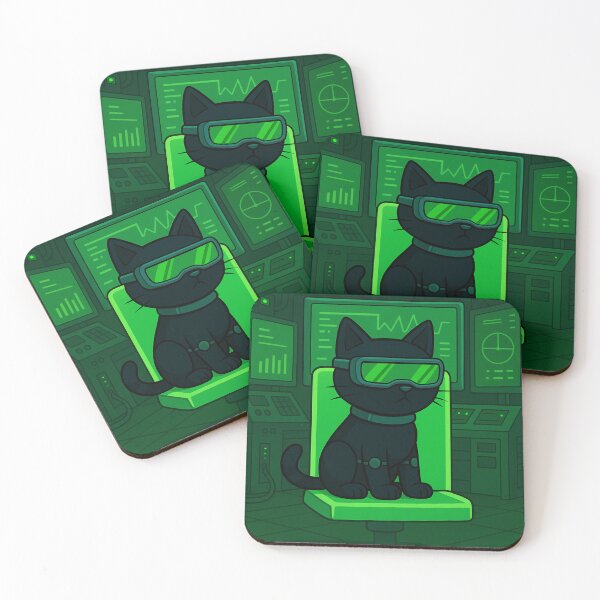Item preview, Hacker Cat Boss (Void) designed and sold by The Render Den.