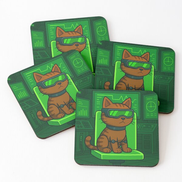 Item preview, Hacker Cat Boss (Brown) designed and sold by The Render Den.