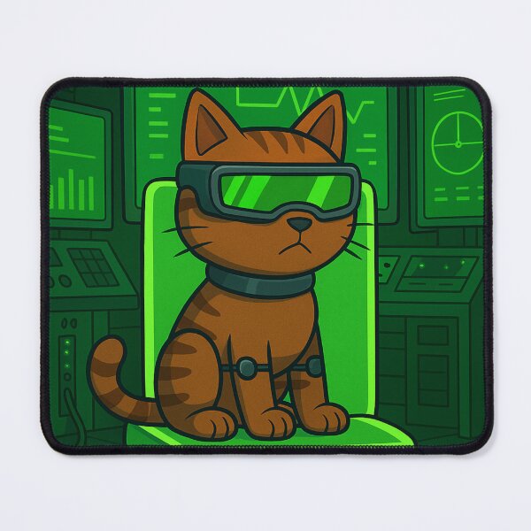 Item preview, Hacker Cat Boss (Brown) designed and sold by The Render Den.