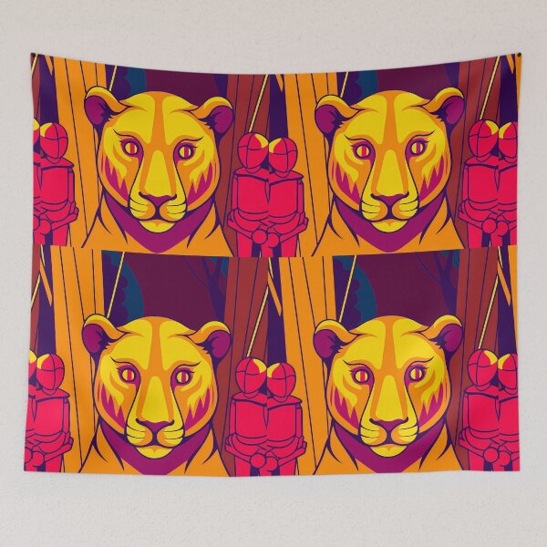 Item preview, Vibrant Tiger in Abstract Jungle designed and sold by ART ATTACK ZONE.