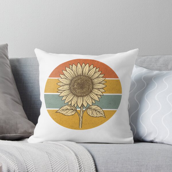 Item preview, Vintage Sunflower Circle – Retro 70s Distressed Graphic designed and sold by Pixcelcosmic.