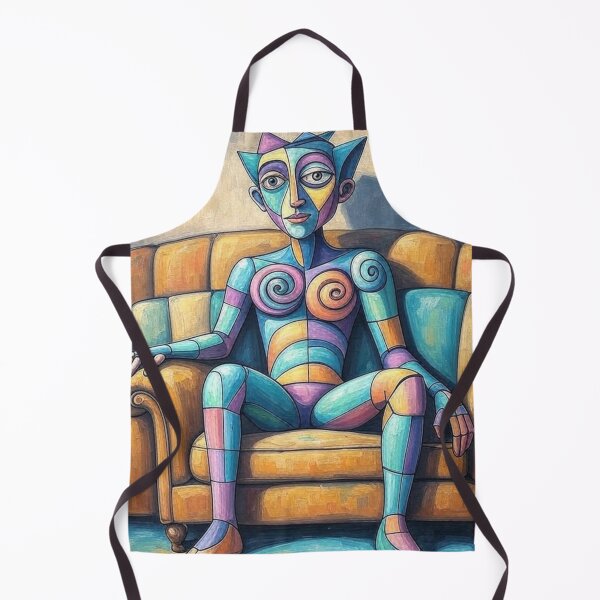 Item preview, Colorful Cubist Portrait – Abstract Geometric Figure designed and sold by KnockoutCustomPrint.