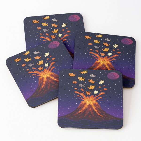 Item preview, Funny Volcano Erupting Cats designed and sold by GenPrintStudio.