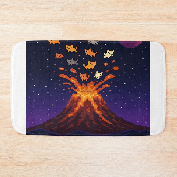 Item preview, Funny Volcano Erupting Cats designed and sold by GenPrintStudio.