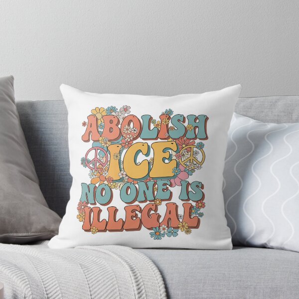 Item preview, Abolish ICE No One Is Illegal | Flowers Peace Design designed and sold by Kubala.