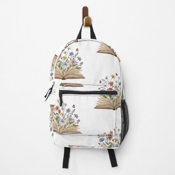 Item preview, Literary Garden Sticker - Open Book & Wildflower Serenity designed and sold by Ink&Whimsy.