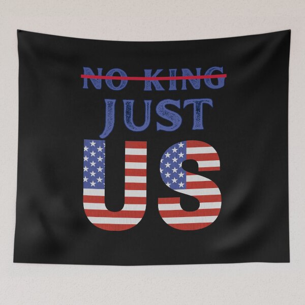 Item preview, No King Just Us: Patriotic Anti-Authoritarian Protest Art designed and sold by elynne9.