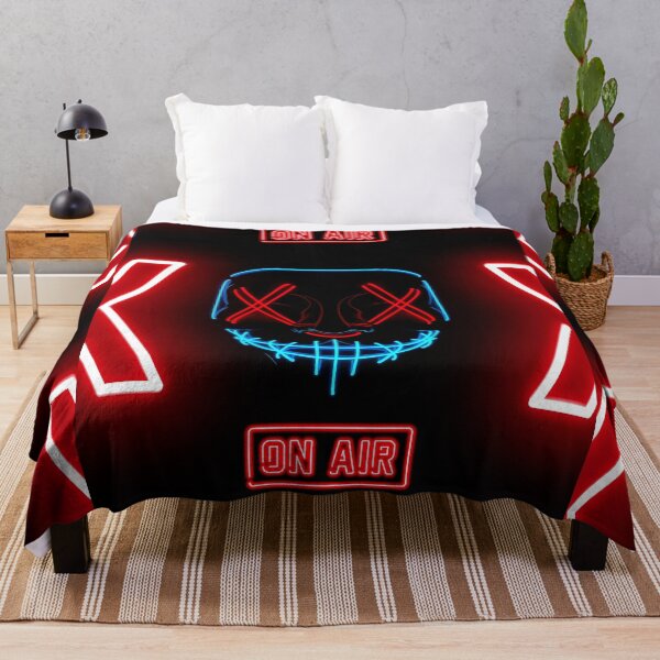 Item preview, Creepy Neon Mask Live Stream Graphic: The Purge Style Horror designed and sold by Alessi-os.