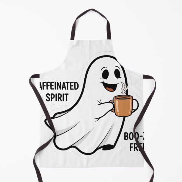 Item preview, Caffeinated Spirit Sticker - Cute Coffee Ghost Art designed and sold by Ink&Whimsy.