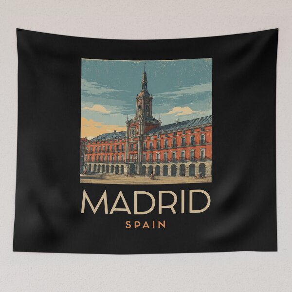 Item preview, A Vintage Travel Art of Madrid - Spain  designed and sold by GoodOldVintage.