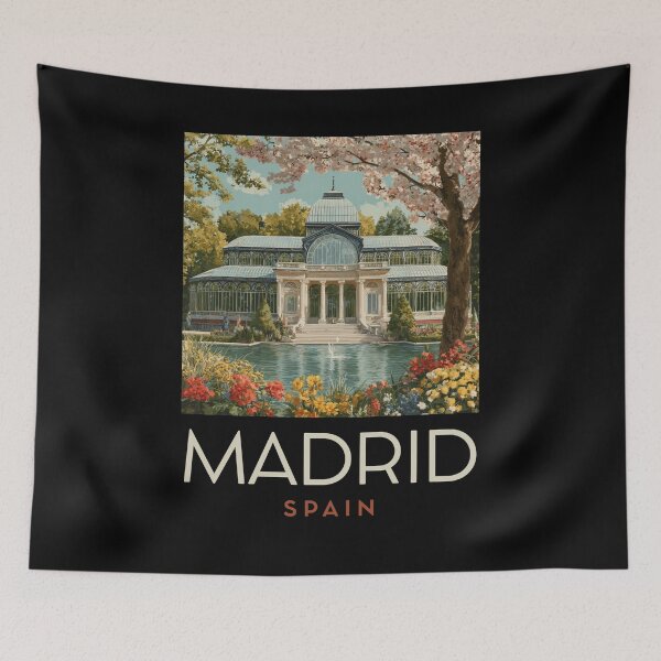 Item preview, A Vintage Travel Art of Madrid - Spain  designed and sold by GoodOldVintage.