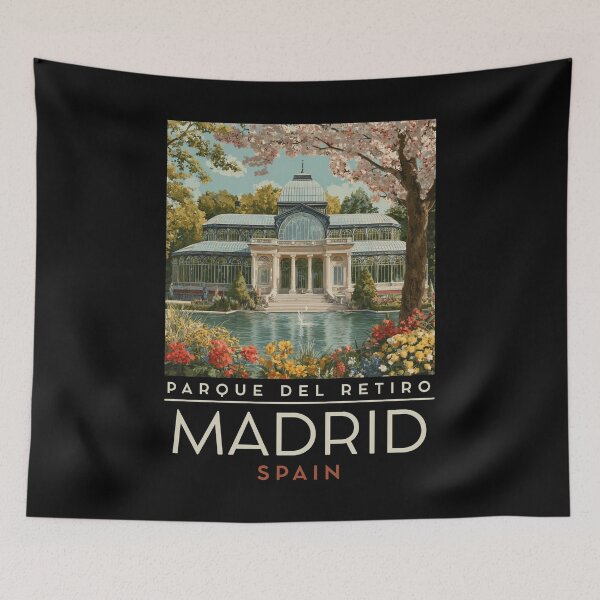 Item preview, A Vintage Travel Art of Madrid - Spain  designed and sold by GoodOldVintage.