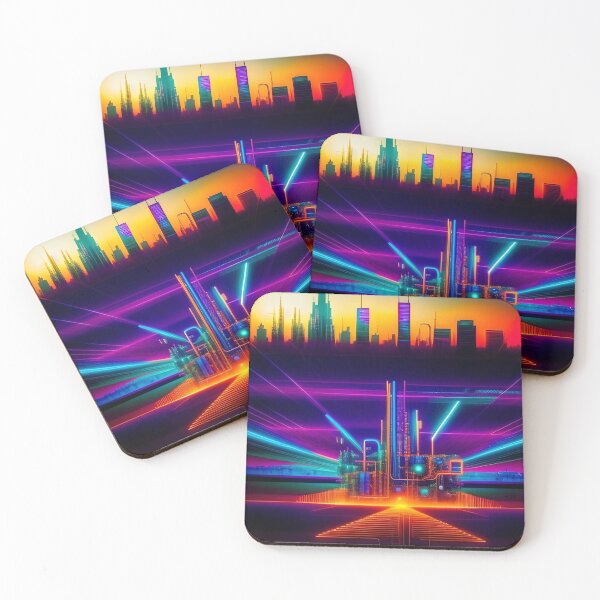 Item preview, Tech Skyline - Abstract City Skyline Digital Art Print designed and sold by Esterlane.
