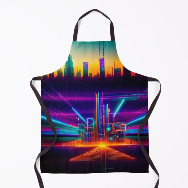 Item preview, Tech Skyline - Abstract City Skyline Digital Art Print designed and sold by Esterlane.