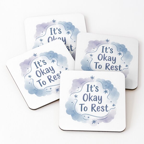 Item preview, It's Okay To Rest Sticker - Soothing Self-Care Affirmation designed and sold by Ink&Whimsy.