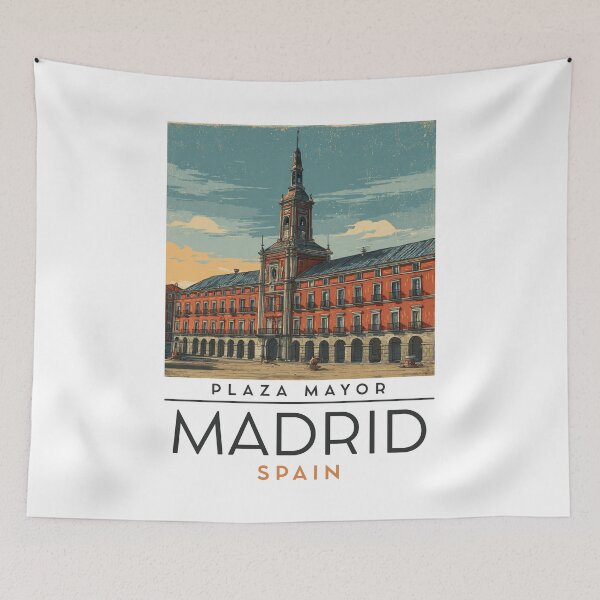Item preview, A Vintage Travel Art of Madrid - Spain  designed and sold by GoodOldVintage.