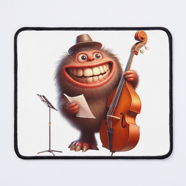 Item preview, Funny Strange Double Bass #02 – Cute Cartoon Music Art designed and sold by MyAceCrafts.