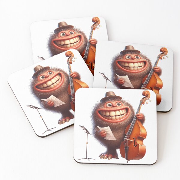Item preview, Funny Strange Double Bass #02 – Cute Cartoon Music Art designed and sold by MyAceCrafts.
