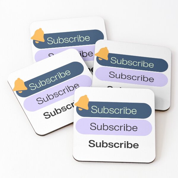 Item preview, Subscribe Button with Bell Icon – Aesthetic Pop Design designed and sold by greendotplus.