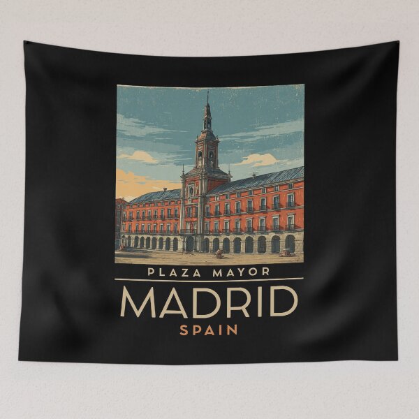 Item preview, A Vintage Travel Art of Madrid - Spain  designed and sold by GoodOldVintage.