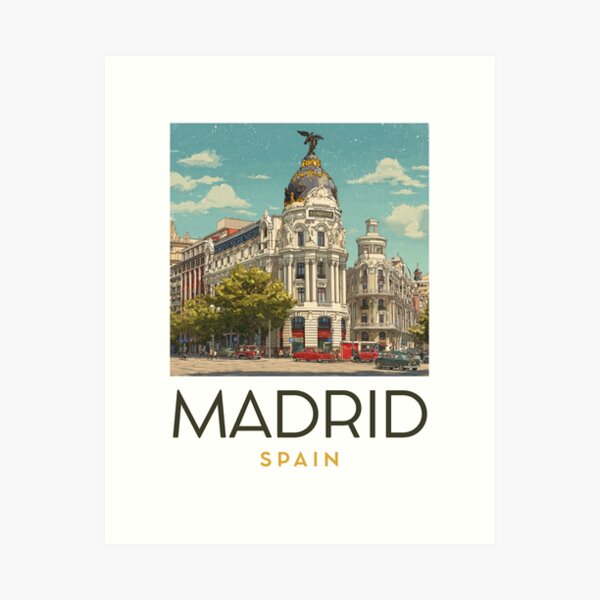Artikel-Vorschau von Eine Vintage-Reisekunst von Madrid - Spanien, designt und verkauft von GoodOldVintage.