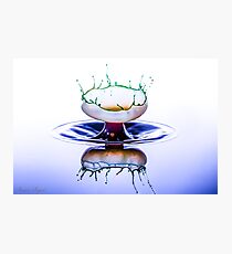 Water droplet Collision Photographic Print