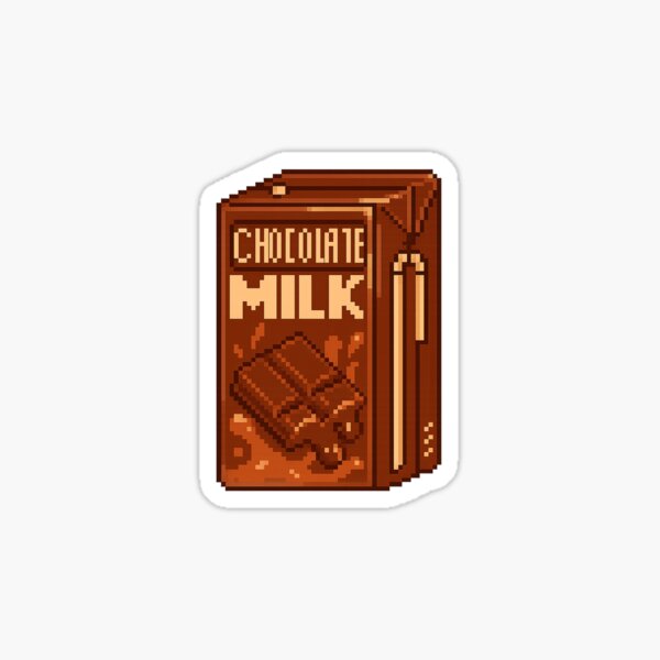Item preview, Chocolate Milk Pixel Sticker designed and sold by peachesnglow.
