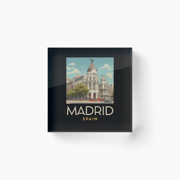 Item preview, A Vintage Travel Art of Madrid - Spain  designed and sold by GoodOldVintage.