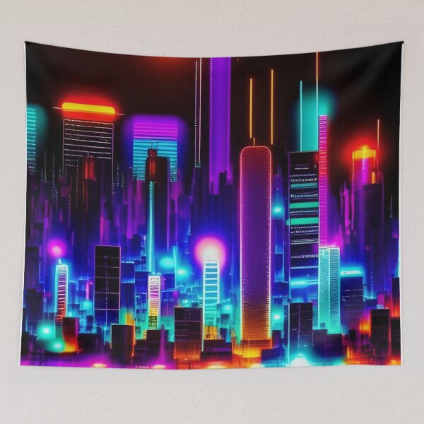 Item preview, Digital  Abstract City Skyline Art Print designed and sold by Esterlane.