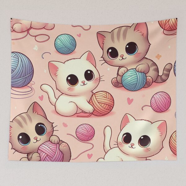 Item preview, Cats and balls of wool designed and sold by Designer667.