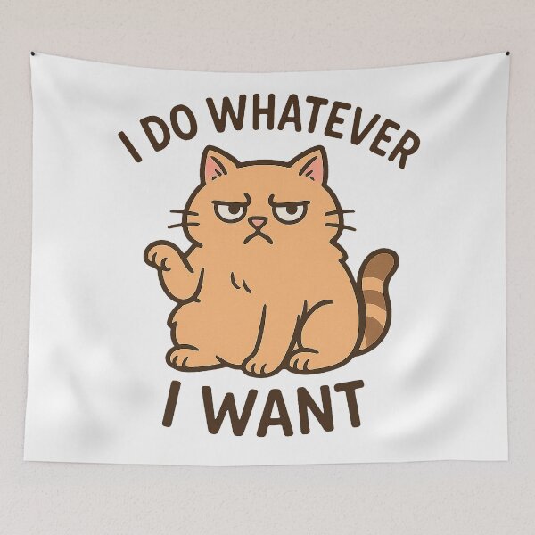 Item preview, Grumpy Cat Attitude – I Do Whatever I Want designed and sold by FriskySloths.