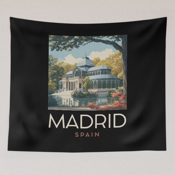Item preview, A Vintage Travel Art of Madrid - Spain  designed and sold by GoodOldVintage.