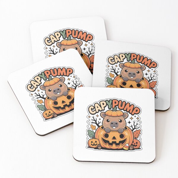 Item preview, Capypump Pumpkin Capybara Sticker – Cute Chibi Halloween Fall Decor designed and sold by Nuist25.