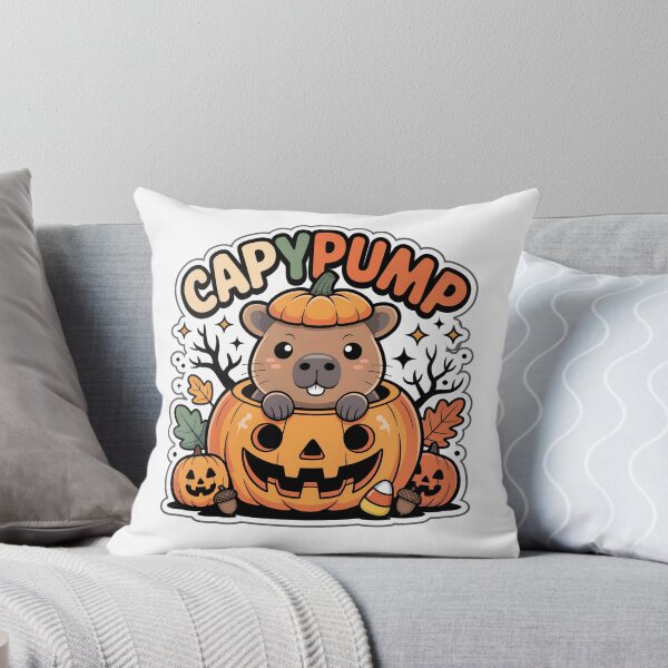 Item preview, Capypump Pumpkin Capybara Sticker – Cute Chibi Halloween Fall Decor designed and sold by Nuist25.