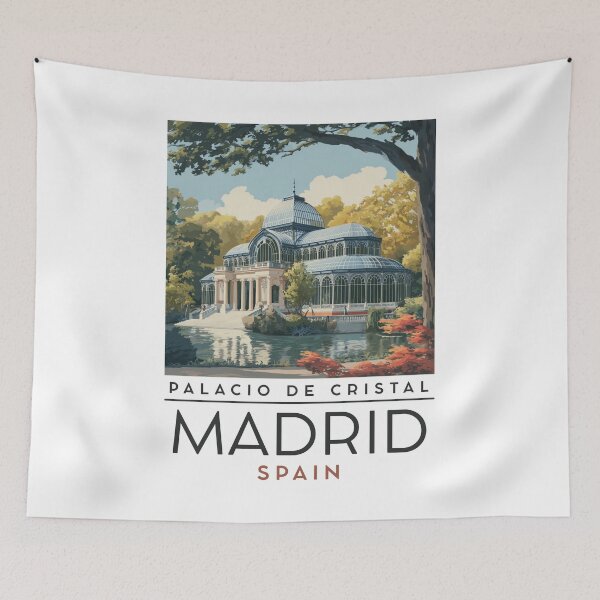 Item preview, A Vintage Travel Art of Madrid - Spain  designed and sold by GoodOldVintage.
