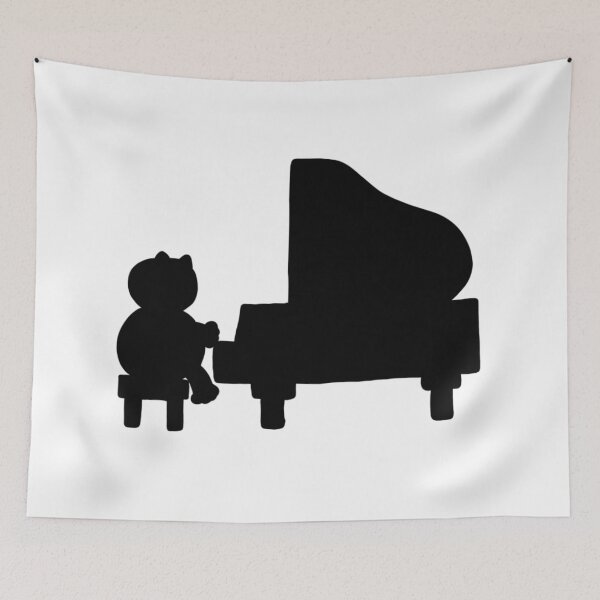 Item preview, a Cat playing the piano designed and sold by superbaechoo.