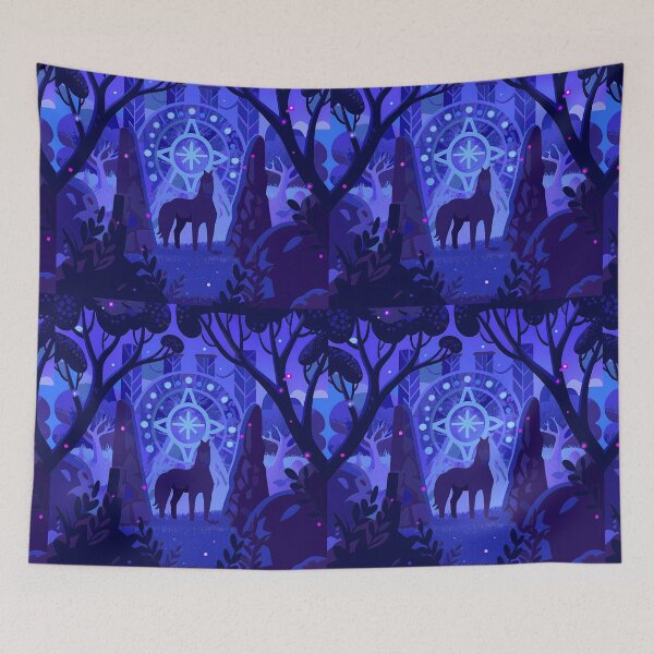 Item preview, Enchanted Horse in Mystical Scene designed and sold by ART ATTACK ZONE.