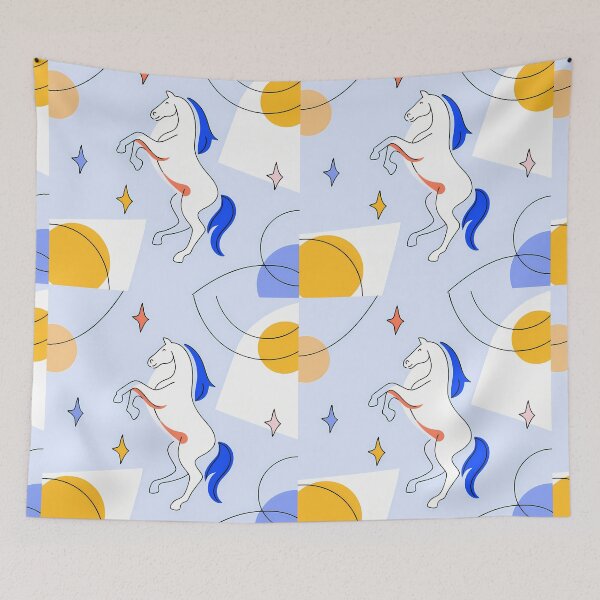 Item preview,  Abstract Horse with Geometric Patterns designed and sold by ART ATTACK ZONE.