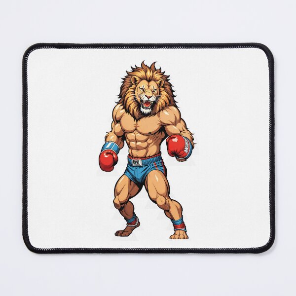 Item preview, Roaring lion at boxing training designed and sold by Danh Style.