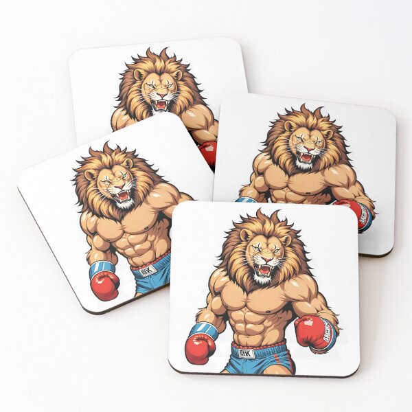 Item preview, Roaring lion at boxing training designed and sold by Danh Style.