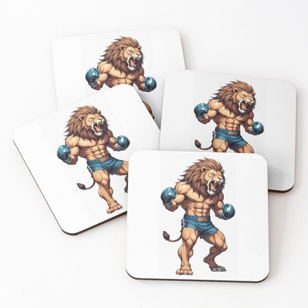 Item preview, Roaring lion at boxing training designed and sold by Danh Style.