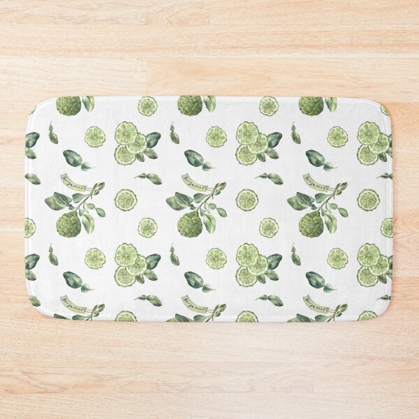 Item preview, Bergamot Fruit and Leaves Pattern on white designed and sold by Flowersforbear.