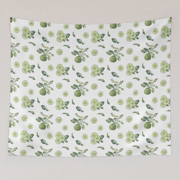 Item preview, Bergamot Fruit and Leaves Pattern on white designed and sold by Flowersforbear.